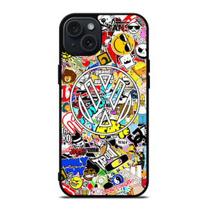 VW STICKER BOMB iPhone 15 Plus Case Cover