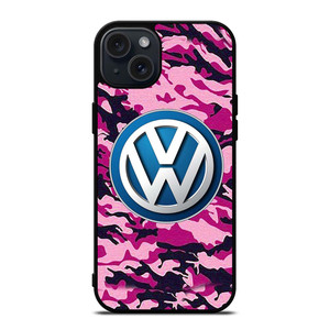 VW VOLKSWAGEN PINK CAMO iPhone 15 Plus Case Cover VW VOLKSWAGEN PINK CAMO iPhone 15 Plus Case Cover