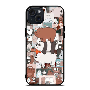 WE BARE BEARS COLLAGE iPhone 15 Plus Case Cover WE BARE BEARS COLLAGE iPhone 15 Plus Case Cover