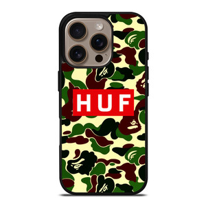 BAPE CAMO HUF iPhone 16 Pro Case Cover BAPE CAMO HUF iPhone 16 Pro Case Cover