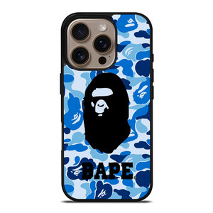 BATHING APE BAPE CAMO BLUE iPhone 16 Pro Case Cover