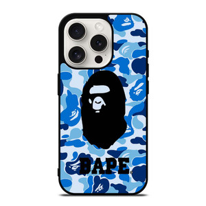 BATHING APE BAPE CAMO BLUE iPhone 15 Pro Case Cover