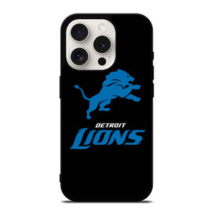 DETROIT LIONS BLACK LOGO iPhone 15 Pro Case Cover