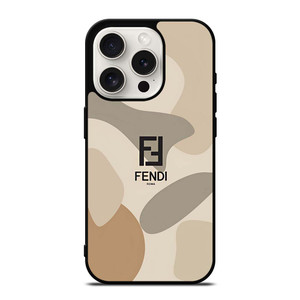 FENDI ROMA LOGO CAMO iPhone 15 Pro Case Cover