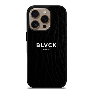 BLVCK PARIS SNAKE LEATHER LOGO iPhone 16 Pro Case Cover