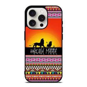 HAKUNA MATATA LION KING SUNSET AZTEC iPhone 15 Pro Case Cover