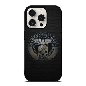 HARLEY DAVIDSON MOTORCYCLES COMPANY CARBON LOGO iPhone 15 Pro Case Cover HARLEY DAVIDSON MOTORCYCLES COMPANY CARBON LOGO iPhone 15 Pro Case Cover