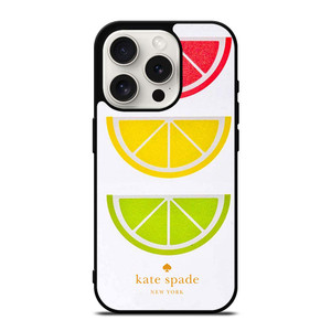 KATE SPADE NEW YORK LOGO COLORFUL LEMON ICON iPhone 15 Pro Case Cover