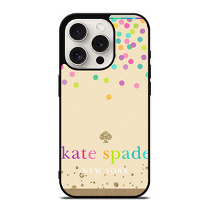 KATE SPADE NEW YORK LOGO COLORFUL POLKADOTS iPhone 15 Pro Case Cover KATE SPADE NEW YORK LOGO COLORFUL POLKADOTS iPhone 15 Pro Case Cover
