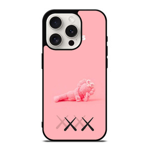 KAWS PINK LOGO MASCOT iPhone 15 Pro Case Cover