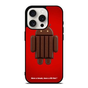 KIT KAT CHOCOLATE ANDROID ICON iPhone 15 Pro Case Cover KIT KAT CHOCOLATE ANDROID ICON iPhone 15 Pro Case Cover
