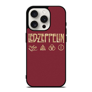 LED ZEPPELIN BAND LOGO iPhone 15 Pro Case Cover