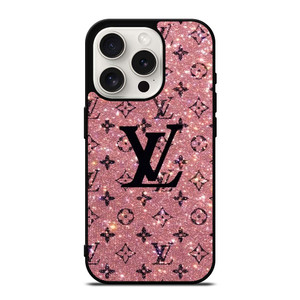 LOUIS VUITTON LV LOGO PINK SPARKLE iPhone 15 Pro Case Cover