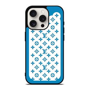 LOUIS VUITTON PATERN ICON LOGO BLUE iPhone 15 Pro Case Cover