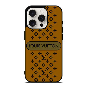LOUIS VUITTON PATTERN LV LOGO ICON GOLD iPhone 15 Pro Case Cover