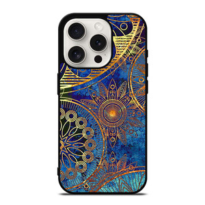 MANDELA BLUE GOLD PATTREN iPhone 15 Pro Case Cover