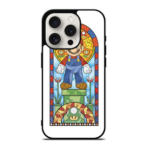 MARIO BROSS NINTENDO GLASS ART iPhone 15 Pro Case Cover
