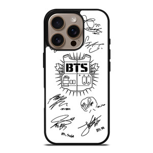 BTS SIGNATURE WHITE iPhone 16 Pro Case Cover