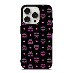 MCM WORLD LOGO BLACK PINK ICON iPhone 15 Pro Case Cover
