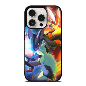 MEGA POKEMON BLAZIKEN VS LUCARIO iPhone 15 Pro Case Cover