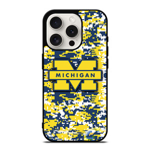 MICHIGAN WOLVERINES CAMO iPhone 15 Pro Case Cover