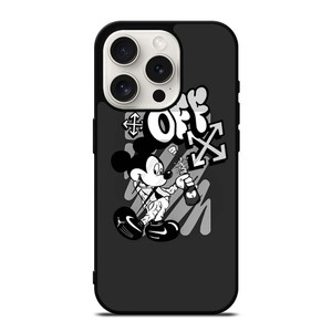 MICKEY MOUSE OFF WHITE LOGO iPhone 15 Pro Case Cover