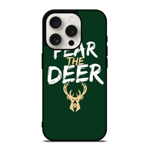 MILWAUKEE BUCKS LOGO BASEBALL FEAR THE DEER iPhone 15 Pro Case Cover