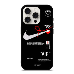 NIKE AIR JORDAN OFF WHITE BLACK KOKOTREY iPhone 15 Pro Case Cover