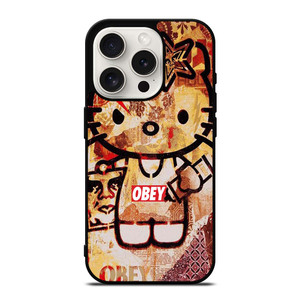 OBEY HELLO KITTY iPhone 15 Pro Case Cover OBEY HELLO KITTY iPhone 15 Pro Case Cover
