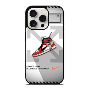 OFF WHITE NIKE AIR JORDAN CHICAGO iPhone 15 Pro Case Cover