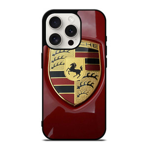 PORSCHE LOGO EMBLEM RED iPhone 15 Pro Case Cover