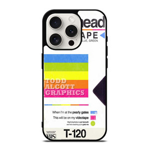 RADIOHEAD VIDEOTAPE VHS T-120 iPhone 15 Pro Case Cover RADIOHEAD VIDEOTAPE VHS T-120 iPhone 15 Pro Case Cover
