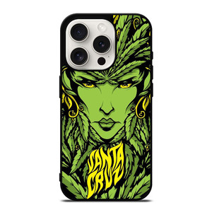 SANTA CRUZ SKATEBOARD LADY LEAFS iPhone 15 Pro Case Cover