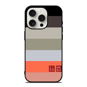 UNIQLO LOGO COLORFUL STRIPES iPhone 15 Pro Case Cover