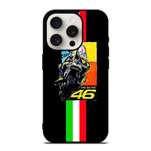 VALENTINO ROSSI THE DOCTOR 46 ITALY iPhone 15 Pro Case Cover VALENTINO ROSSI THE DOCTOR 46 ITALY iPhone 15 Pro Case Cover