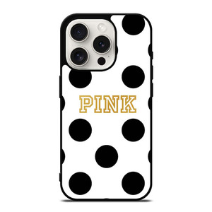 VICTORIA S SECRET PINK POLKADOTS iPhone 15 Pro Case Cover VICTORIA S SECRET PINK POLKADOTS iPhone 15 Pro Case Cover