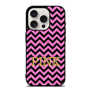 VICTORIA'S SECRET PINK CHEVRON iPhone 15 Pro Case Cover VICTORIA'S SECRET PINK CHEVRON iPhone 15 Pro Case Cover