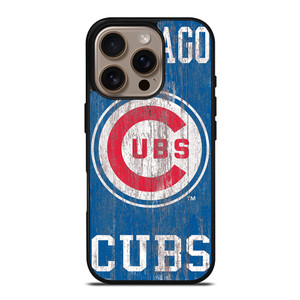 CHICAGO CUBS ON WOOD LOGO iPhone 16 Pro Case Cover