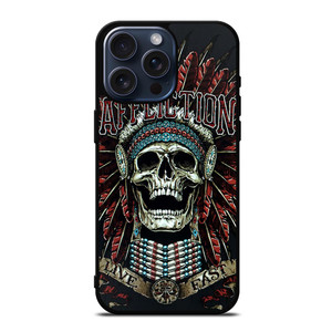 AFFLICTION SKULL INDIAN iPhone 15 Pro Max Case Cover AFFLICTION SKULL INDIAN iPhone 15 Pro Max Case Cover