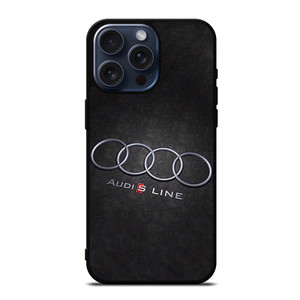 AUDI CAR LOGO S LINE iPhone 15 Pro Max Case Cover