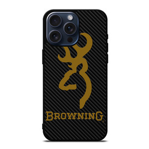 BROWNING LOGO CARBON iPhone 15 Pro Max Case Cover