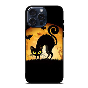 HALLOWEEN BLACK CAT iPhone 15 Pro Max Case Cover