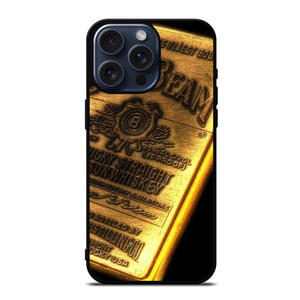 JIM BEAM WHISKEY GOLD iPhone 15 Pro Max Case Cover JIM BEAM WHISKEY GOLD iPhone 15 Pro Max Case Cover