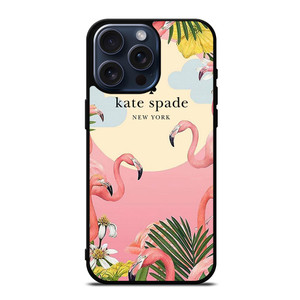 KATE SPADE NEW YORK LOGO FLORAL FLAMENGOS iPhone 15 Pro Max Case Cover KATE SPADE NEW YORK LOGO FLORAL FLAMENGOS iPhone 15 Pro Max Case Cover