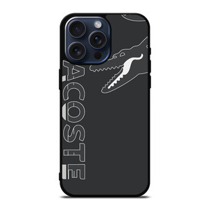 LACOSTE CROC LOGO GRAY ICON iPhone 15 Pro Max Case Cover