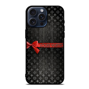 LOUIS VUITTON LV LOGO PATTERN RED RIBBON iPhone 15 Pro Max Case Cover