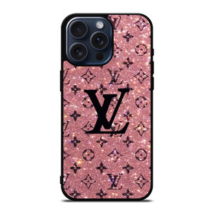 LOUIS VUITTON LV LOGO PINK SPARKLE iPhone 15 Pro Max Case Cover