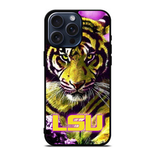 LSU TIGERS LOUISIANA STATE UNIVERSITY FOOTBALL LOGO iPhone 15 Pro Max Case Cover