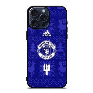 MANCHESTER UNITED FC LOGO FOOTBALL BLUE ICON iPhone 15 Pro Max Case Cover