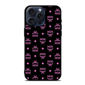 MCM WORLD LOGO BLACK PINK ICON iPhone 15 Pro Max Case Cover